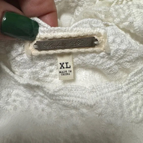 NWOT Amber Shea Elegant White Lace Women's Top Perfection!! great - Picture 7 of 7